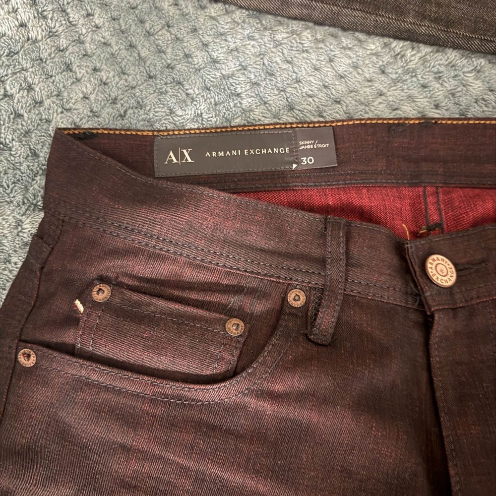 Armani Exchange Brown Slim Straight Jeans